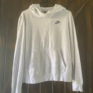 Women's Nike Cowl Neck Hoodie - Light Grey - Size Medium
